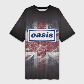 Платье-футболка 3D с принтом OASIS  брит поп в Петрозаводске,  |  | britpop | gallagher | oasis | rock | rock group | бритпоп | лиам | ноэл | оазис | рок | рок группа