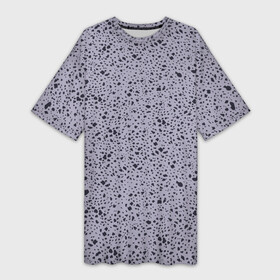 Платье-футболка 3D с принтом Перепелиный узор, фиолетовый в Петрозаводске,  |  | абстрактный | мелкий | нежный | пастельный | паттерн | перепелиного | перепелиный | пятна | скорлупа | скорлупы | текстура | узор | фиолетовый | яйца