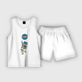 Детская пижама с шортами хлопок с принтом Nasa Kosmo Dance в Петрозаводске,  |  | nasa | космический денс | космонавт | космос | наса