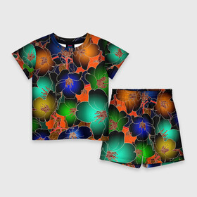 Детский костюм с шортами 3D с принтом Vanguard floral pattern  Summer night  Fashion trend в Петрозаводске,  |  | fashion | flowers | neon | night | pattern | summer | trend | vanguard | авангард | лето | мода | неон | ночь | тренд | узор | цветы