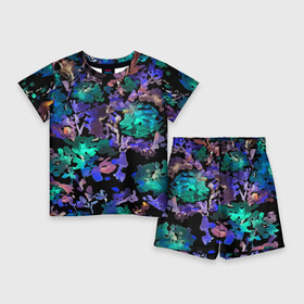 Детский костюм с шортами 3D с принтом Floral pattern  Summer night  Fashion trend 2025 в Петрозаводске,  |  | abstraction | fashion | flowers | neon | night | pattern | summer | trend | абстракция | лето | мода | неон | ночь | тренд | узор | цветы