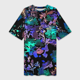 Платье-футболка 3D с принтом Floral pattern  Summer night  Fashion trend 2025 в Петрозаводске,  |  | abstraction | fashion | flowers | neon | night | pattern | summer | trend | абстракция | лето | мода | неон | ночь | тренд | узор | цветы