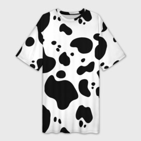 Платье-футболка 3D с принтом Пятна Далматина в Петрозаводске,  |  | 101 далматинец | далматин | далматинец | пятна далматинца | собаки