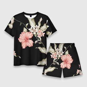 Мужской костюм с шортами 3D с принтом Летняя ночь  Floral composition в Петрозаводске,  |  | composition | fashion | flowers | night | summer | композиция | лето | мода | ночь | цыеты