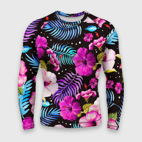 Мужской рашгард 3D с принтом Floral pattern  Summer night  Fashion trend в Петрозаводске,  |  | fashion | flowers | night | pattern | summer | trend | лето | мода | ночь | паттерн | тренд | цветы