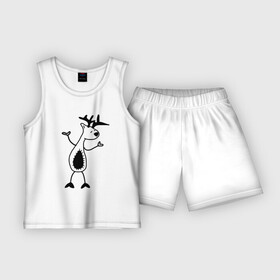 Детская пижама с шортами хлопок с принтом Танцующий лось в Петрозаводске,  |  | для детей | животные | звери | имя | интернет приколы | лось | любовь | мем | модный принт | новый мем | подарок | прикол | прикольный принт | принт | просто лось | тренд | футболка