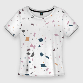 Женская футболка 3D Slim с принтом TERRAZZO Theme в Петрозаводске,  |  | terrazzo | terrazzo art | керамическая плитка тераццо | плитка тераццо | тераццо текстура