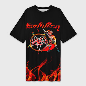 Платье-футболка 3D с принтом Show No Mercy  Slayer в Петрозаводске,  |  | slayer | группа | гэри холт | керри кинг | метал | музыка | пентаграмма | песни | пол бостаф | рок | слаер | слайер | слеар | слеер | слейр | слеяр | том арайа | трэш | тяжелый | хеви