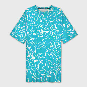 Платье-футболка 3D с принтом Рябь На Воде в Петрозаводске,  |  | summer | water | wave | вода | волны | лето | море | рябь