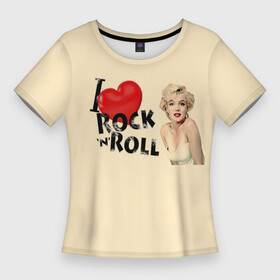 Женская футболка 3D Slim с принтом NOSTALGIA FOR ROCK AND ROLL в Петрозаводске,  |  | love | marilyn monroe | любовь | музыка | мэрилин монро | рок н ролл