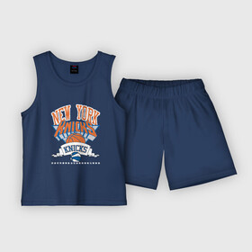 Детская пижама с шортами хлопок с принтом NEW YORK KNIKS NBA в Петрозаводске,  |  | basketball | champion | game | kniks | nba | new york | sport | team | usa | баскетбол | игра | мяч | нба | никс | нью йорк | спорт