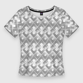 Женская футболка 3D Slim с принтом Art deco white background в Петрозаводске,  |  | art deco | geometric pattern | white | арт деко | геометрические фигуры | геометрический узор | современный узор