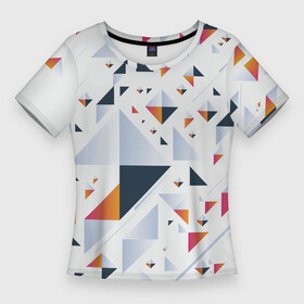 Женская футболка 3D Slim с принтом Абстрактные Треугольные Формы в Петрозаводске,  |  | Тематика изображения на принте: abstraction | figure | geometry | shape | triangles | абстракция | геометрия | треугольники | фигура | форма