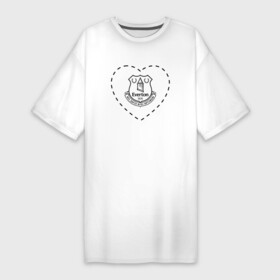 Платье-футболка хлопок с принтом Лого Everton в сердечке в Петрозаводске,  |  | club | everton | football | logo | love | клуб | лого | мяч | сердечко | символ | спорт | футбол | футболист | футболисты | футбольный | эвертон