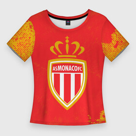 Женская футболка 3D Slim с принтом monaco  монако в Петрозаводске,  |  | club | football | logo | monaco | paint | брызги | клуб | краска | лого | монако | мяч | символ | спорт | форма | футбол | футболист | футболисты | футбольный