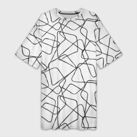 Платье-футболка 3D с принтом Трапеции На Белом Фоне в Петрозаводске,  |  | abstraction | figure | geometry | isometric | pattern | shape | trapezoid | абстракция | геометрия | изометрический | трапеция | узор | фигура | форма
