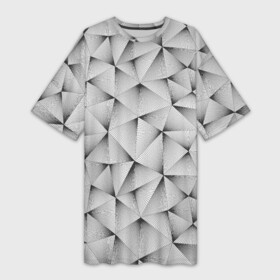 Платье-футболка 3D с принтом Треугольная Решётка в Петрозаводске,  |  | abstraction | figure | geometry | isometric | pattern | shape | абстракция | геометрия | изометрический | решётка | треугольник | узор | фигура | форма