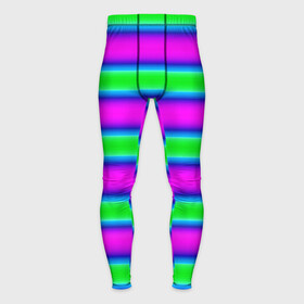 Мужские тайтсы 3D с принтом Зеленый и фиолетовые яркие неоновые полосы striped pattern в Петрозаводске,  |  | modern | neon | striped pattern | горизонтальные полоы | зеленые полосы | полосатый узор | фиолетовые полосы