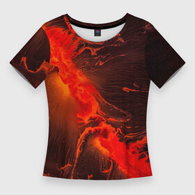 Женская футболка 3D Slim с принтом Красный огненный след в Петрозаводске,  |  | ад | апокалипсис | вселенная | вспышка | галактика | космос | красный | мрак | ночь | огонь | пламя | полоса | след | темнота | туманность | ужас | хоррор | черная дыра