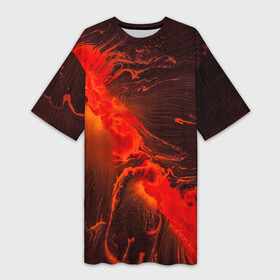 Платье-футболка 3D с принтом Красный огненный след в Петрозаводске,  |  | ад | апокалипсис | вселенная | вспышка | галактика | космос | красный | мрак | ночь | огонь | пламя | полоса | след | темнота | туманность | ужас | хоррор | черная дыра