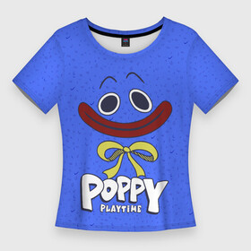 Женская футболка 3D Slim с принтом Poppy Playtime Huggy Wuggy в Петрозаводске,  |  | horror | huggy | kissy | playtime | poppy | poppy playtime | wuggy | вагги | поппи | ужас | хагги