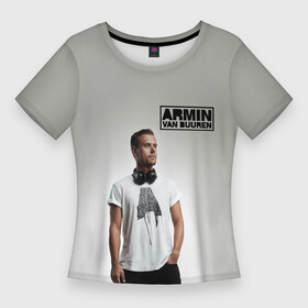 Женская футболка 3D Slim с принтом Армин ван Бюрен в Петрозаводске,  |  | a state of trance | armada | armin | armin van buuren | asot | buuren | dj | house | techno | trance | van | армин | армин ван бюрен | бюрен | ван | диджей | техно | транс | хауc