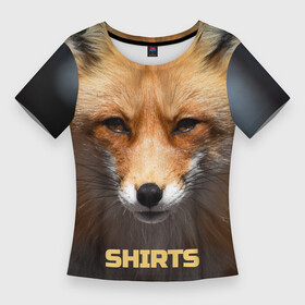 Женская футболка 3D Slim с принтом Рассерженный лис в Петрозаводске,  |  | атака | взгляд | глаза | дерзость | зверь | злой | лис | лиса | отважный | охота | охотник | рыжая | рыжий | сердитый | смелость | хищник | храбрость