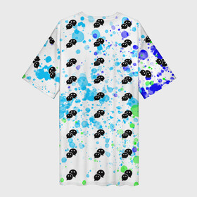 Платье-футболка 3D с принтом Сообщения с брызгами красок в Петрозаводске,  |  | брызги | брызги красок | краски | мессага | мессенджер | сообщение | сообщения | цвет