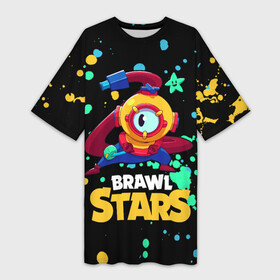Платье-футболка 3D с принтом Otis Brawl Stars в Петрозаводске,  |  | brawl stars | faraotis | otis | otis brawl stars | бравл старс | отис | отис бравл старс | фараотис
