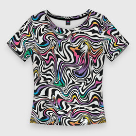 Женская футболка 3D Slim с принтом Цветная оптическая иллюзия в Петрозаводске,  |  | abstraction | hypno | hypno art | hypnoart | hypnotic | абстракция | гипно | гипно арт | гипноарт