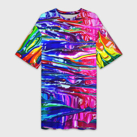 Платье-футболка 3D с принтом Красочный авангардный паттерн  Fashion trend в Петрозаводске,  |  | abstraction | color | fashion | neon | pattern | абстракция | мода | неон | паттерн | цвет