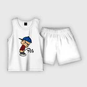 Детская пижама с шортами хлопок с принтом Маленький Хулиган Писающий мальчик в Петрозаводске,  |  | дети | мальчик | писающий мальчик | ребенок | хулиган