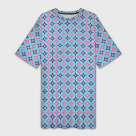 Платье-футболка 3D с принтом Ромбики  геометрические узоры в Петрозаводске,  |  | абстрактные | абстракция | геометрия | классика | классические | нейтральные | спокойные | узор | узоры