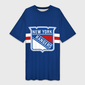 Платье-футболка 3D с принтом Нью Йорк Рейнджерс форма в Петрозаводске,  |  | new york rangers | nhl | нхл | нью йорк рейнджерс | хоккей