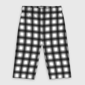 Велосипедки 3D с принтом Black and white trendy checkered pattern в Петрозаводске,  |  | black and white | checkered pattern | trendy | в клетку | геометрический узор | клетчатый узор | модный | черно белая клетка