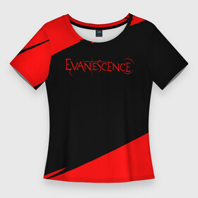 Женская футболка 3D Slim с принтом Evanescence  в красном цвете в Петрозаводске,  |  | evanescence | punk | rock | альтернативный хип хоп | группа | инди поп | музыка | музыкальное произведение | ноты | панк | регги | рок | синти поп