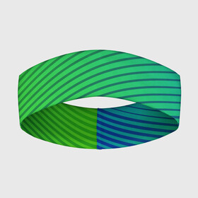 Повязка на голову 3D с принтом Зелено голубой градиент в Петрозаводске,  |  | абстрактные | геометрия | классика | классические | нейтральные | спокойные | узор | узоры