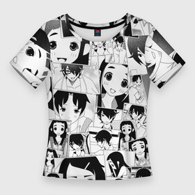 Женская футболка 3D Slim с принтом Скрытые вещи паттерн в Петрозаводске,  |  | anime | hime gotou | kakushi gotou | kakushigoto | аниме | анимэ | какуси гото | скрытые вещи | химэ гото