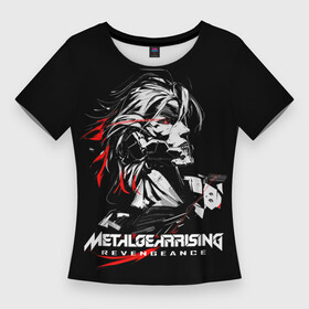 Женская футболка 3D Slim с принтом Metal Gear Rising  game hero в Петрозаводске,  |  | metal gear | metal gear rising | mgr | mgr revengeance | revengeance | мгр | метал гир райзинг | метал гир райзинг ревендженс | метал гир ризинг
