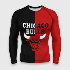 Мужской рашгард 3D с принтом Чикаго Буллз black  red в Петрозаводске,  |  | basketball | chicago bulls | баскетбол | быки | чикаго буллз