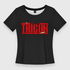 Женская футболка 3D Slim с принтом Триган гуманоидный тайфун в Петрозаводске,  |  | trigun | vash the stampede | вэш ураган | гуманоидный тайфун | трига