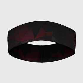 Повязка на голову 3D с принтом Черно красный геометрический в Петрозаводске,  |  | abstract | black | black and red | geometric | gradient | gray | ombre | polygonal | red | triangles | абстрактный | геометрический | градиент | красный | омбре | полигональный | серый | треугольники | черно красный | черный | черный и красный