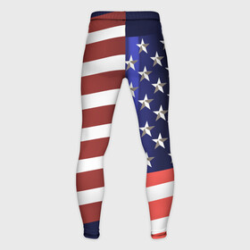 Мужские тайтсы 3D с принтом Американский флаг: блестящие звезды и полоски в Петрозаводске,  |  | америка | блестящий | звезды | красный | перламутровый | полоска | синий | сша | флаг