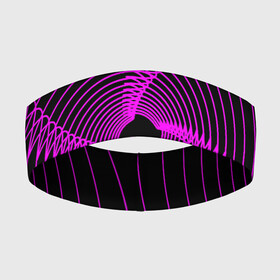 Повязка на голову 3D с принтом Неоновая светящаяся спираль в Петрозаводске,  |  | геометрия | неон | неоновая | неоновое | неоновый | свечение | спирали | спираль | фиолет