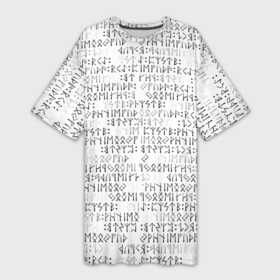 Платье-футболка 3D с принтом Паттерн футарк в Петрозаводске,  |  | patern | pattern | runes | древние знаки | знак рода | знаки | иероглифы | патерн | паттерн | руны | русь | символы | славяне | славянская символика | футарк