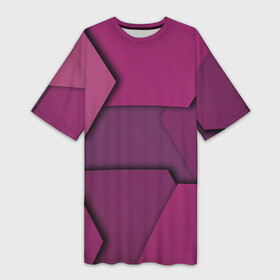 Платье-футболка 3D с принтом Геометрические фигуры в движении в Петрозаводске,  |  | 3d | 3д | геометрия | иллюзия | многоугольники | оптическая | фигуры | эффект