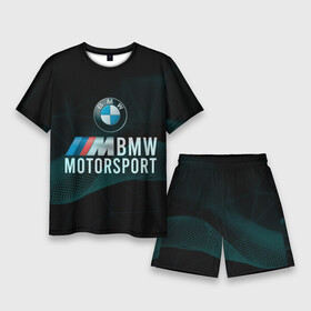 Мужской костюм с шортами 3D с принтом BMW Motosport theam в Петрозаводске,  |  | bmw | bmw motosport | автомобили | бмв | бмв мотоспорт
